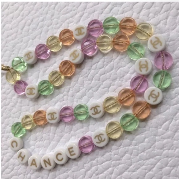 ✨CHANEL Chance Key Chain Cellphone Charm Beaded Logo - Picture 2 of 12